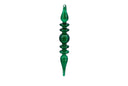 Green Glass Drop Finial Ornaments (Set of two)