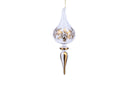 Gold Etched Snowflake Finial