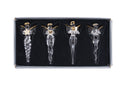 Gift Box of 4 Glass Angel Icicle Ornaments