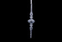 Swirled Clear Glass Finial Ornaments (Set of 2)