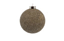 Dark Silver Glittered Ornament