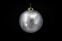 Silver Frosted Leaf Ornament