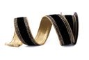 Black Velvet Ribbon w/ Crystal Jewel Trim
