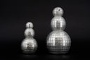 Silver Mosaic Snowmen (Set of 2)