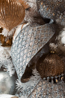 Silver Metallic Glitter Lace Ribbon