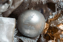 Silver Frosted Leaf Ornament