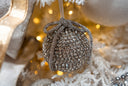 Silver Diamond Bow Ornament