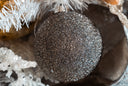 Dark Silver Glittered Ornament