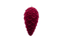 Flocked Burgundy Pinecone