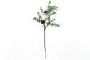 Soft Green Pine Spray with Pinecones