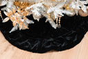 Plush Black Velvet Tree Skirt