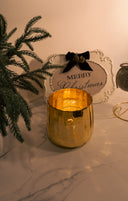 Golden Mercury Glass Vase (Set of 2)