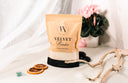 Bag of Velvet Powder with decorative elements on a white background