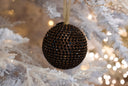 Black Rhinestone Ball Ornament