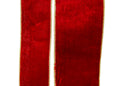 Red Velvet Ribbon with Gold Trim