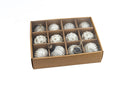 Mini Whitewashed Mercury Glass Round Ornaments (Set of 12)