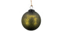 Olive Green Crackled Glass Ornament