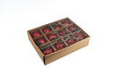 Mini Red Mercury Glass Round Ornaments (Set of 12)