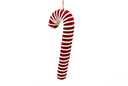 Red & White Velvet Stripe Candy Cane Ornament