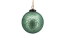 Crackled Teal Green Mercury Glass Ornament