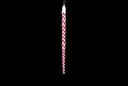 White & Red Spiral Glass Icicle Ornament