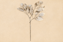 Gold Glitter Magnolia Leaf Spray