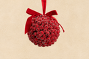 Iced Holly Berry Ball Ornament