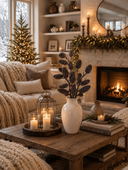 Iced Brown Pinecone Spray