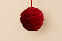 Red Braided Velvet Ball Ornament