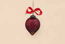 Cone Hobnail Ruby Glass Ornament