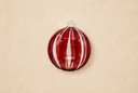Red & Clear Stripe Ornament