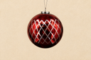 Red Etched Mirror Ornament