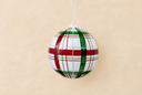 Red, White & Green Plaid Ornament