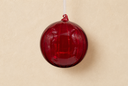 Transparent Red Stripe Ornament