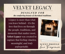 Description card for Velvet Legacy listing it as a "Luxe Fragrance" and repeating the product description.