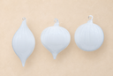 White Stripe Ornament Set